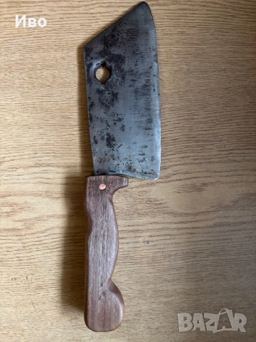 Сатър от лемеж със орехова ръкохватка , снимка 5 - Ножове - 54008806