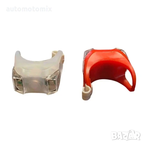 Фар и стоп за велосипед,Силикон, Комплект 2бр. - 70083, снимка 2 - Аксесоари за велосипеди - 50961638