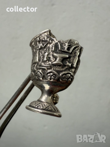 Сребърен медальон / висулка на древногръцка амфора. №7499, снимка 3 - Колиета, медальони, синджири - 52066140