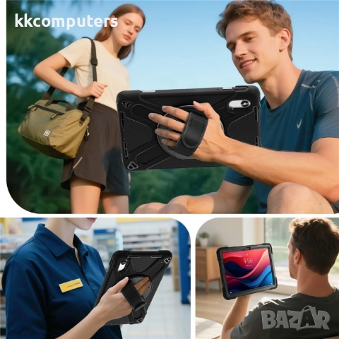Удароустойчив калъф със Стойка за Lenovo Tab K11 Gen 2 / Lenovo Idea Tab | Протектор, 360° Ротация, , снимка 10 - Калъфи, кейсове - 52232866