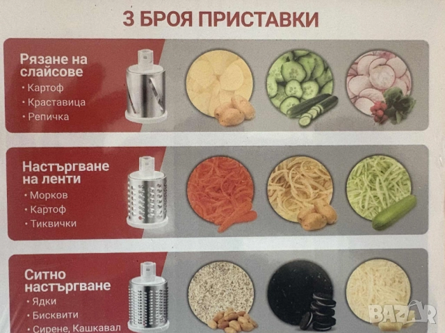 Ренде с цилиндрични приставки Izibizi, снимка 3 - Аксесоари за кухня - 52872246