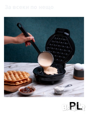 Гофретник за Bubble Waffle Rosberg R51442H 1000W, Черен Код P2201, снимка 6 - Гофретници - 54198456