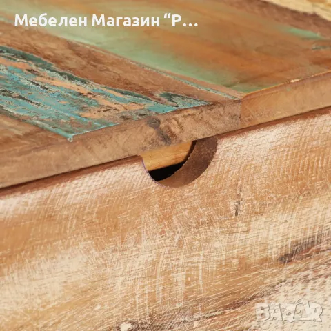 Тоалетка с огледало, 112x45x76 см, регенерирано дърво масив Материал: Регенерирана дървесина масив с, снимка 2 - Тоалетки - 47702039