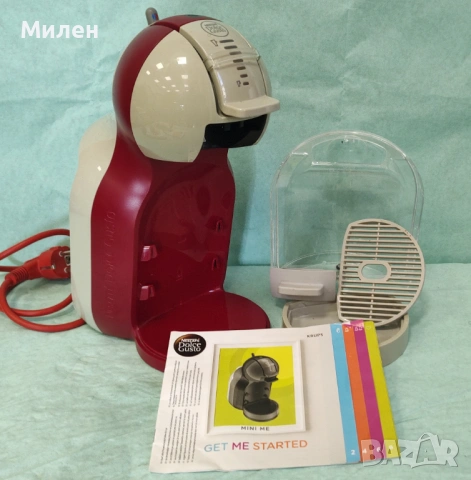 Кафемашина с гаранция 1 година NESCAFÉ® Dolce Gusto Krups Mini me.Gray/Red, снимка 3 - Кафемашини - 53777353