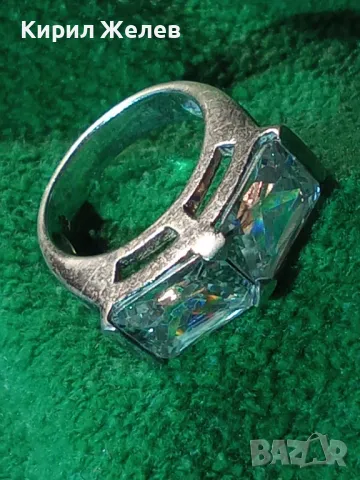 ШАРМАНТЕН СКЪПОЦЕНЕН СРЕБЪРЕН ПРЪСТЕН МАРКОВО СРЕБРО 925 с БЯЛА ПОЗЛАТА и ЛАБОРАТОРЕН МОЙСАНИТ 47596, снимка 16 - Пръстени - 49366059