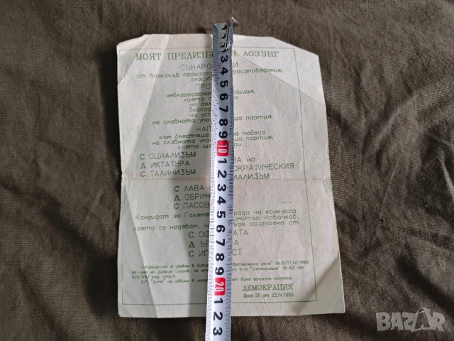 Моят предизборен лозунг