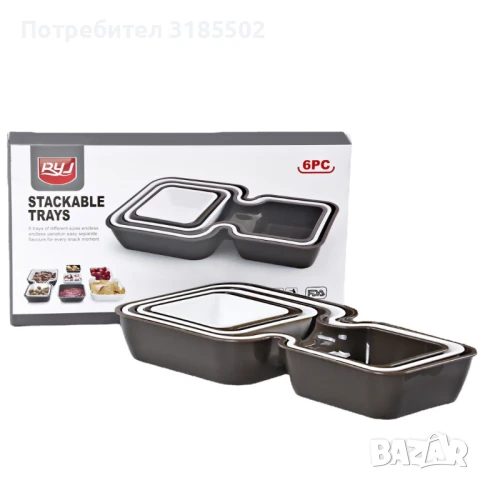 Цветни купички от 6 части. Изработени са от висококачествена, плътна пластмаса., снимка 3 - Чинии - 51276829