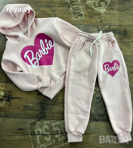 Детски комплект в бяло и розово Барби