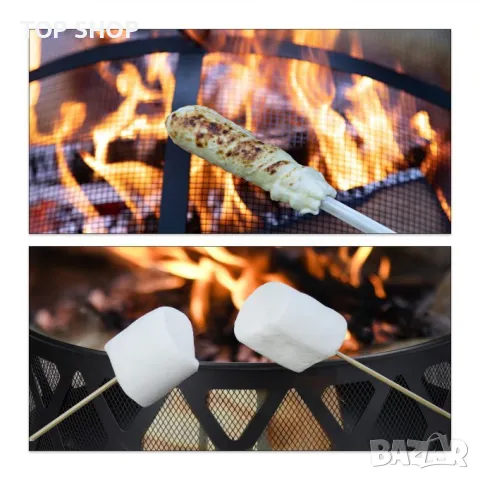 Огнище , външна камина , Огнена купа със защита от искри, снимка 2 - Барбекюта - 49092976