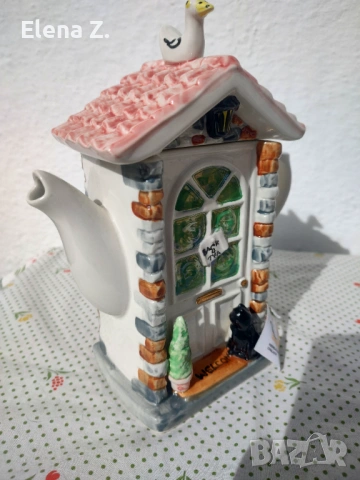 Ретро чайник The Door на Swineside Teapottery - минимална забележка, снимка 10 - Декорация за дома - 53569872