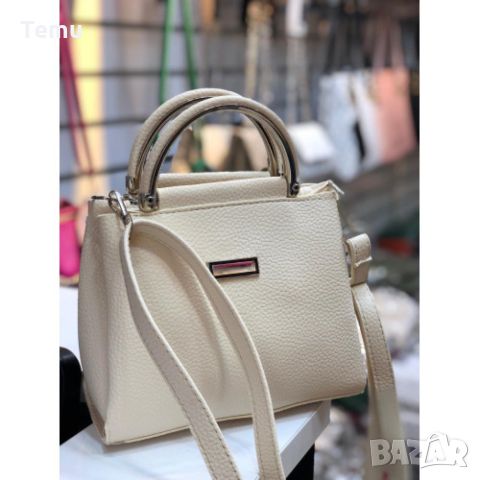 Дамска елегантна чанта с допълнителна дълга дръжка в различни цветове, снимка 1 - Чанти - 45664386