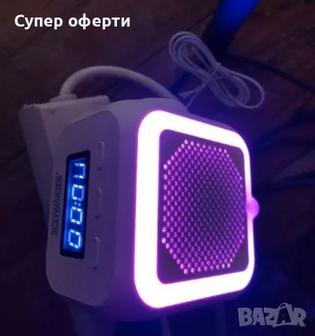 Малко радио с Bluetooth, аларма и осветление, снимка 2 - Радиокасетофони, транзистори - 49064103