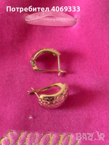 Златни обеци 1.64гр 14к, снимка 6 - Обеци - 50824818