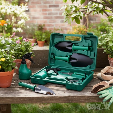 Комплект градински инструменти 5 в 1 с куфар – всичко необходимо за засаждане и поддръжка, снимка 3 - Градински инструменти - 53811012