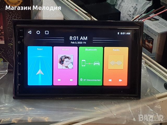 НОВА! Мултимедия с навигация за автомобил 2DIN с Android 9/ Двоен дин / 32GB вградена памет DDR 2GB , снимка 3 - Аксесоари и консумативи - 45091468