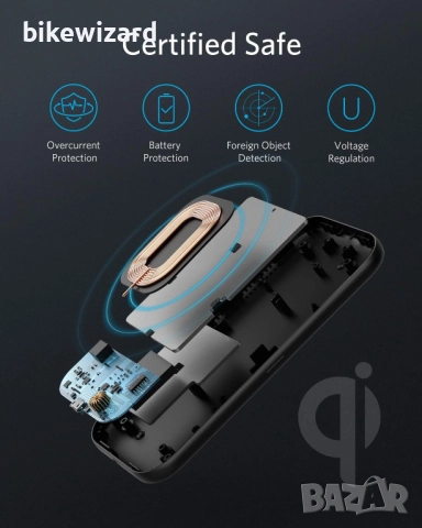 Безжично зарядно устройство Anker, PowerWave Base Pad 10w max НОВО, снимка 3 - Оригинални зарядни - 52741821