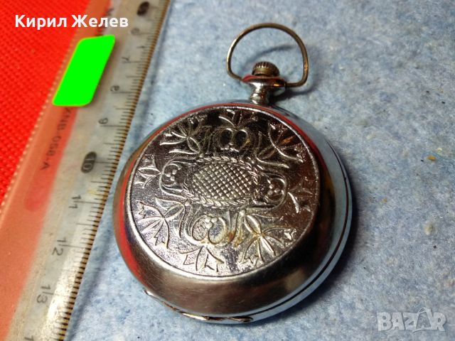 MOLNIJA MADE in USSR Стар РУСКИ КОЛЕКЦИОНЕРСКИ ДЖОБЕН ЧАСОВНИК МЪЛНИЯ с КАПАК 41747, снимка 7 - Джобни - 45097271