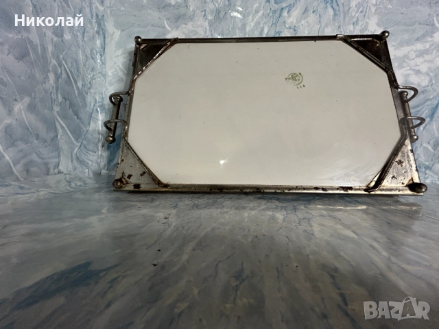 Стар порцеланов Чешки Поднос, снимка 8 - Антикварни и старинни предмети - 52310773