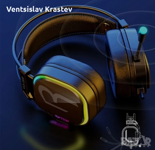 Headset With Microphone | COLUSI CLS-200 RGB Gaming Headset, снимка 4 - Слушалки за компютър - 52652117