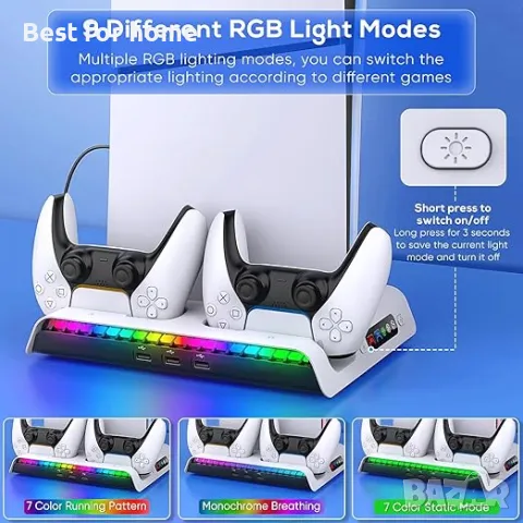 FYOUNG Вертикална охлаждаща стойк за зареждане  PlayStation 5 Slim, снимка 5 - Аксесоари - 50105561