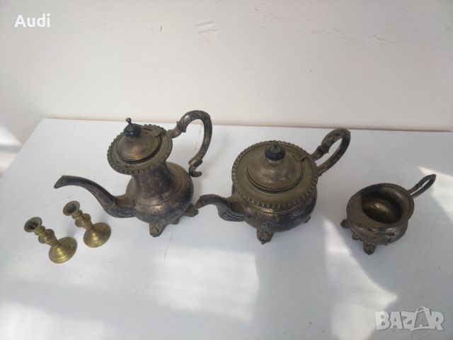 Комплект от 3 броя масивни бронзови чайници., снимка 12 - Антикварни и старинни предмети - 45169580