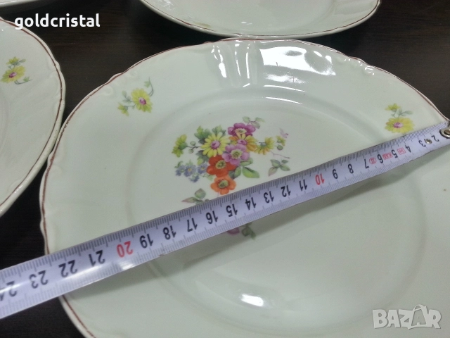 Стар български порцелан чинии , снимка 5 - Антикварни и старинни предмети - 52907602
