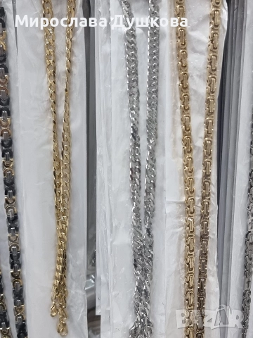 медицинска стомана 60 см ланци, снимка 5 - Колиета, медальони, синджири - 52860176