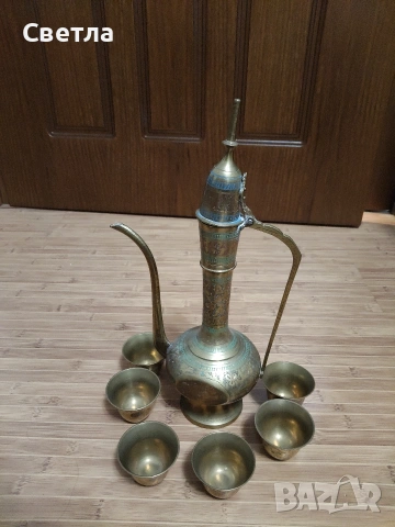 Стар Месингов чайник, снимка 4 - Други ценни предмети - 53462987