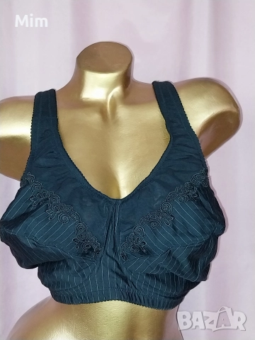 Ulla Popken 120 E Черен сутиен без банели за едра дама , снимка 7 - Бельо - 52745541