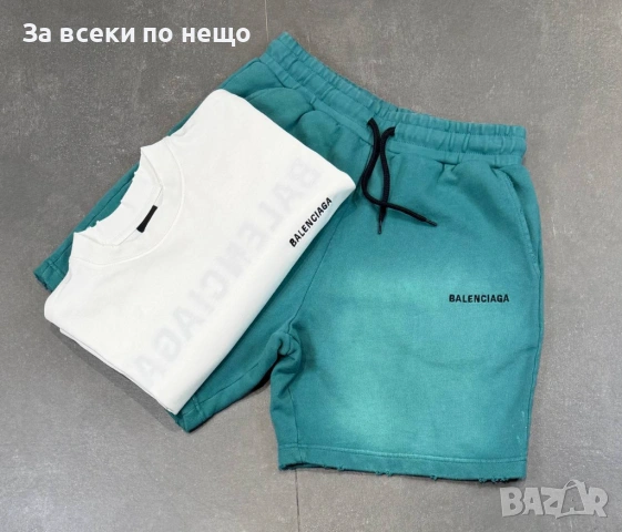 Balenciaga Мъжки Летен Екип Тениска И Къси Панталонки👕🩳Мъжки Къс Комплект Код Mens P.251, снимка 4 - Спортни дрехи, екипи - 53922644