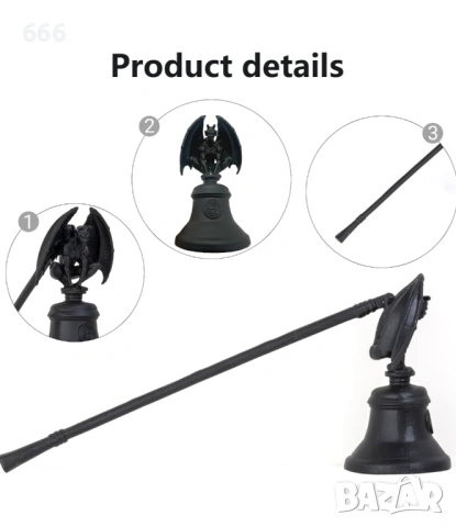 Готически гасител за свещи - мистичен декор за дома и аксесоар за олтар, снимка 3 - Други стоки за дома - 53879065