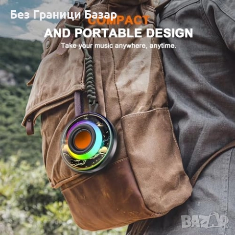 Нова Мини Bluetooth тонколона с RGB светлини и дълъг живот на батерията, снимка 4 - Bluetooth тонколони - 52772768