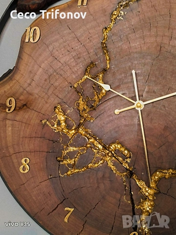 Стенен часовник "Златната жила" , снимка 2 - Стенни часовници - 53583193