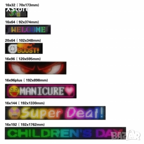 Динамичен мигащ екран с LED светлина за коли и реклами, снимка 2 - Аксесоари и консумативи - 52457789