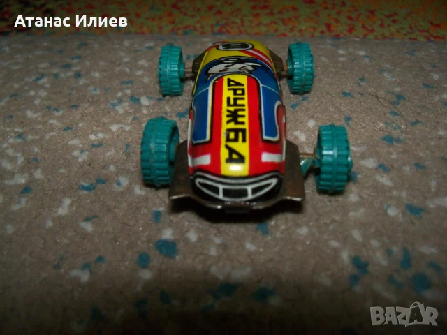 Малка ламаринена количка Дружба №6 , соц играчка, снимка 4 - Коли, камиони, мотори, писти - 51151406