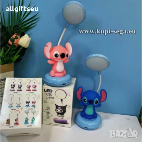 Настолна LED 3D лампа Stitch & Angel, снимка 1