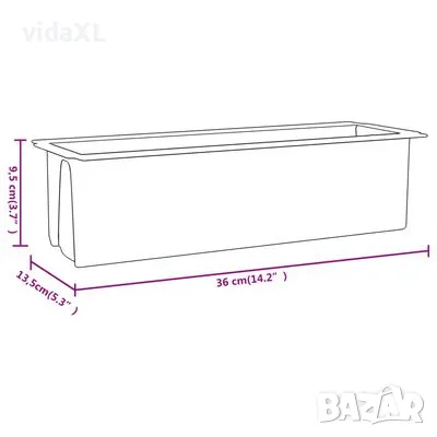 vidaXL Сандъчета за цветя за европалети 12 бр сиви 36x13,5x9,5 см PP (SKU:318302), снимка 4 - Градински мебели, декорация  - 49330288