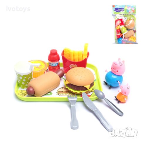 Прасенца Peppa Pig и Fast Food меню за сглобяване - Код 4151, снимка 1