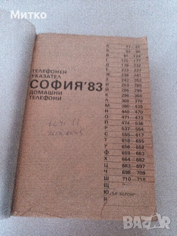 Ретро телефонен указател за домашни телефони от Соца 1983 и 1987г., снимка 2 - Колекции - 48665697