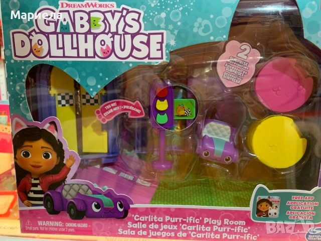 Игрален комплект Gabby's Dollhouse - Стая за игра с кола, снимка 5 - Други - 53888223