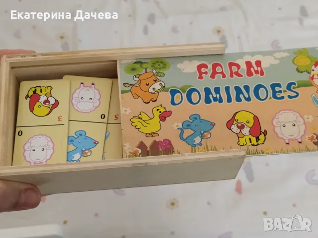 Продавам дървена игра домино, снимка 2 - Образователни игри - 47201646