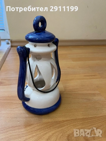 Декоративен керамичен фенер, снимка 2 - Декорация за дома - 53837313