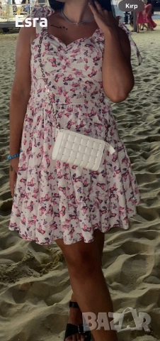 Лятна рокля с цветя, снимка 5 - Рокли - 51624804