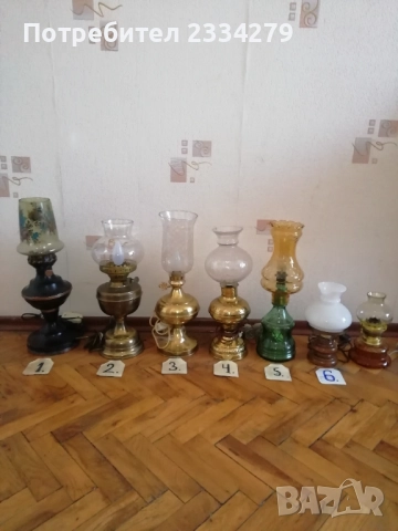 Стари настолни нощни лампи, тип газени, снимка 2 - Настолни лампи - 52062870