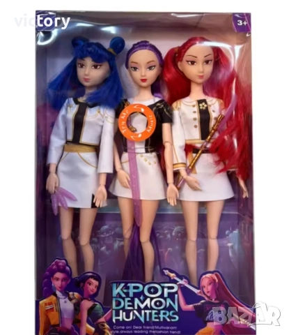 Музикален комплект кукли “K-POP Demon Hunters” – 3 броя, Руми, Мира, Зоуи