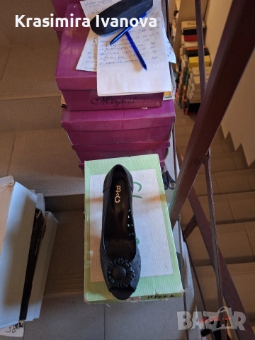 нови обувки естествена кожа,отворена отпред 