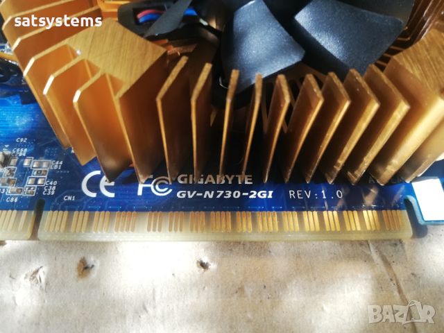 Видео карта NVidia GeForce Gigabyte GT730 2048MB GDDR3 128bit PCI-E, снимка 7 - Видеокарти - 45877578