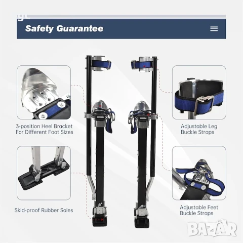 Кокили Регулируеми крака Комплект, Височина от 60 до 101 см, Двойна Усилена пружина, Алуминий, Товар, снимка 3 - Друга електроника - 50457857