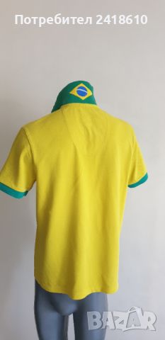 Hugo Boss Paddy Flag Brazil Cotton Modern Fit Mens Size M ОРИГИНАЛНА Тениска!, снимка 6 - Тениски - 46087928