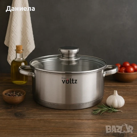 Тенджера Voltz Плитка, Индукция. Неръждаема стомана, снимка 3 - Съдове за готвене - 50967142